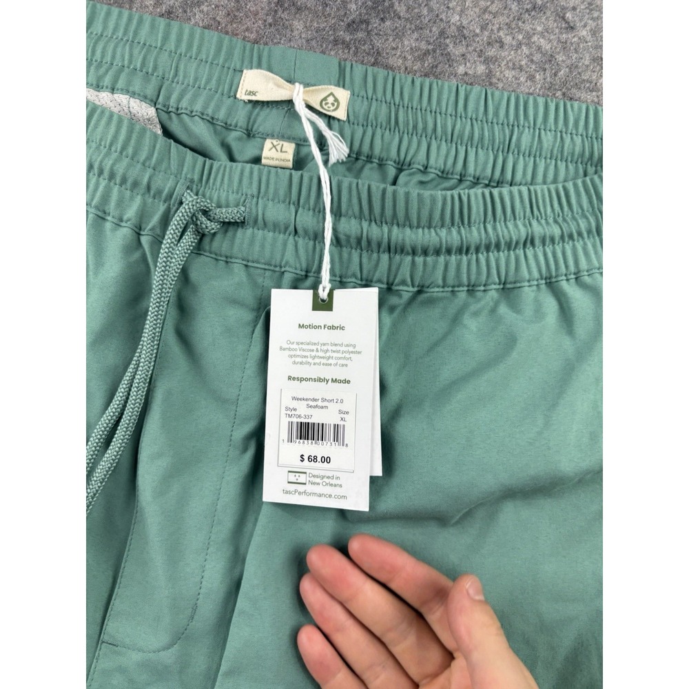 Tasc Performance Men's XL Athletic Weekender Short 2.0 Seafoam  Green 6" Inseam - Picture 5 of 6